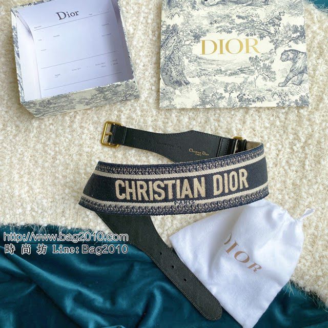 Dior高端女士腰帶 迪奧馬鞍線條腰帶 搭配T恤連衣裙  jjp1127